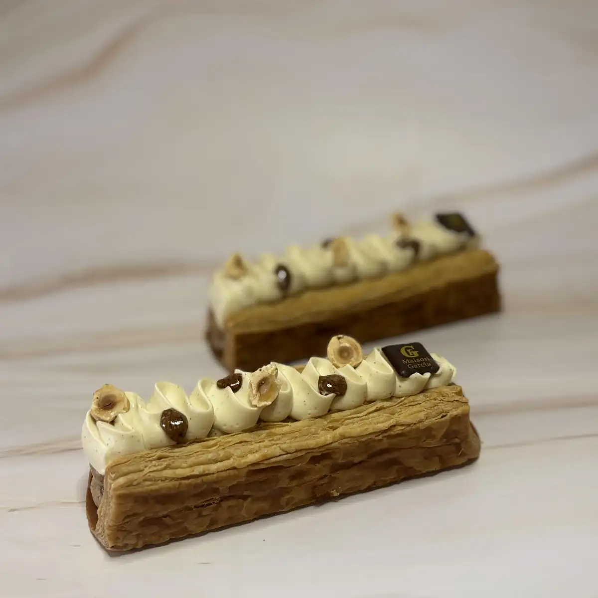 Millefeuille au praliné noisette