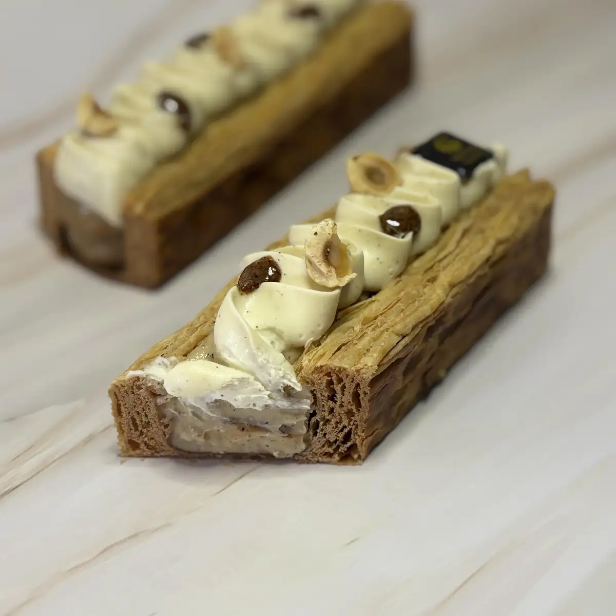 Millefeuille au praliné noisette